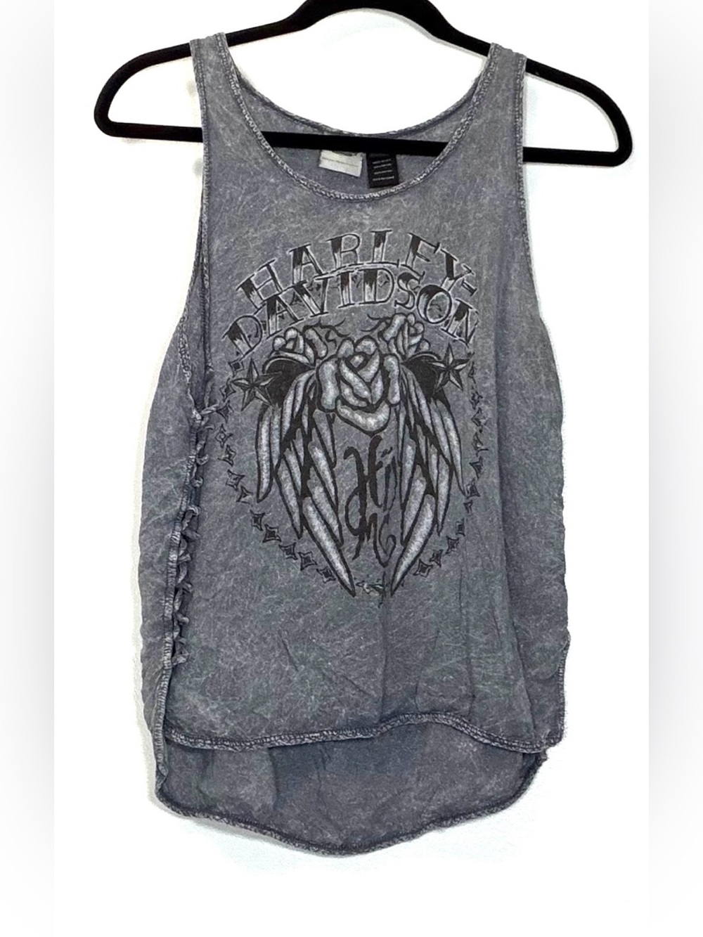 Harley-Davidson Gray Acid Wash Graphic Tank